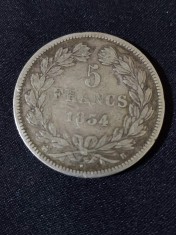 Franța 1834 B - 5 franci - Monedă de argint #1