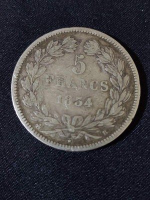 Franța 1834 B - 5 franci - Monedă de argint #1 foto