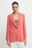 BOSS sacou culoarea roz, un singur rand de nasturi, neted