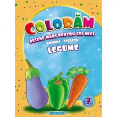 Legume. Desene mari pentru cei mici română-engleză - Paperback - Eurobookids