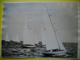 HOPCT 538 S FOTOGRAFIE VECHE-D= 18 / 13 CM- REGATA YACHTURI 1947 -VAPOR -FOTO AGENTIA NEW YORK TIMES PHOTOS 1947