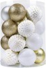 Set ornamente de brad Timeless Tools, 20 piese, Globuri mate si lucioase - CN