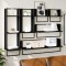 Set rafturi de perete cu bare, 6 buc., negru, lemn
