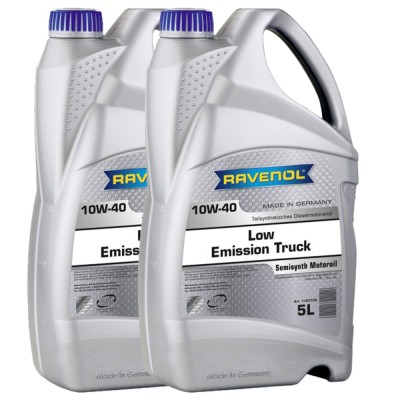 Pachet 10 litri ulei Ravenol Low Emission Truck 10W40 foto