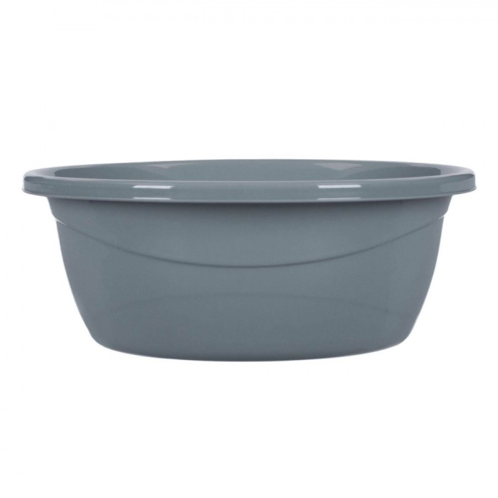 Lighean Plastic Universal, Model Rotund, Capacitate 2.7L, Culoare Gri