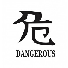 Abtibild &quot;DANGEROUS&quot; diverse culori Cod: DZ-22 - Negru DZ-22