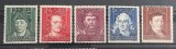 Guvernăm&acirc;ntul General (Polonia sub Ocupație Germană 1944 "Personalități Istorice" (Kulturwerte) de 5 Mărci Poștale (Michel 120-124) MNH - Cod: -Bn1