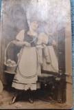 Fotografie tip Carte postala, Germania, femeie in costum traditiona, perioada interbelica