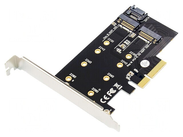 Adaptor PCIe M.2 dual 6Gbps