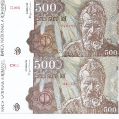 Romania 500 lei 1991 Ianuarie/Aprilie - C. Brancusi, 279482/031182, P-98 UNC !!!