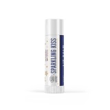 Balsam de buze Wooden Spoon Sparkling Kiss Ecologic, 4.3ml, cu Vitamina E si Particule Strălucitoare, Aroma Portocala