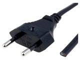 Cablu Alimentare 2x0,5mm2 PVC 1,8m Negru 2,5A