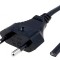 Cablu Alimentare 2x0,5mm2 PVC 1,8m Negru 2,5A