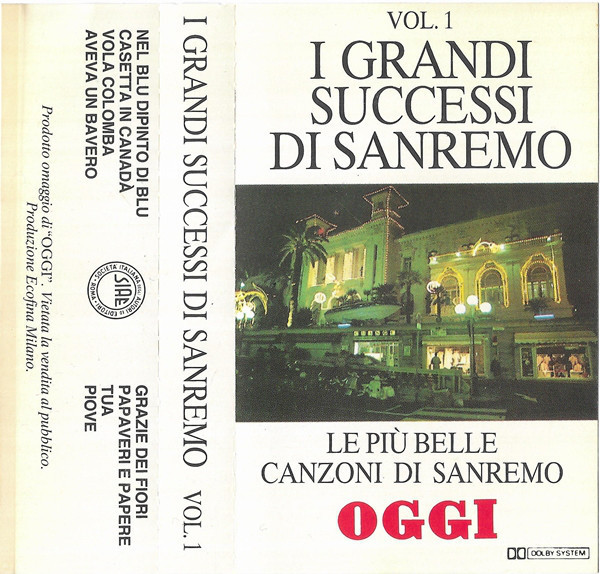 Casetă audio Various &lrm;&ndash; I Grandi Successi Di Sanremo Vol. 1