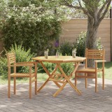 VidaXL Scaune de grădină stivuibile 2 pcs Maro 55.5 x 55.5 x 90 cm