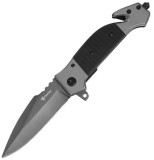 Cumpara ieftin Briceag de supravietuire Foxter, 23 cm, otel inoxidabil si plastic, clema de agatat