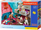Puzzle 300 piese Puppies in the Bedroom, castorland