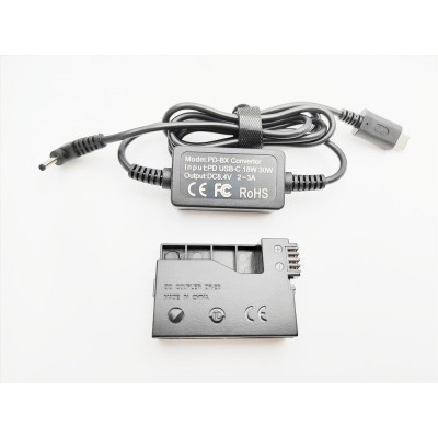 Alimentator Tip Baterie LP-E8 Canon DR-E8 Dummy Battery DC COUPLER TYPE-C PD foto