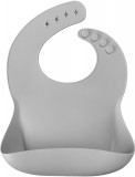 Baveta basic bib minikoioi, 100% premium silicone &ndash; powder grey