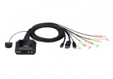 Switch KVM 2 porturi USB-C DisplayPort Hybrid, ATEN CS52DP