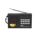Radio FM Digital cu Player MP3 Compact, Slot TF, USB si LCD, Baterie Reincarcabila, 12 x 7 cm