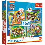 Puzzle Trefl 4 in 1 - Paw Patrol, Sarbatorile, 35/48/54/70 piese