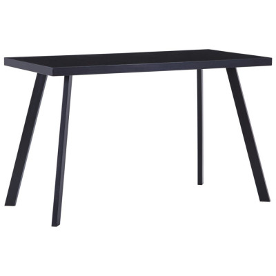 Masa de bucatarie, negru, 120 x 60 x 75 cm, sticla securizata foto