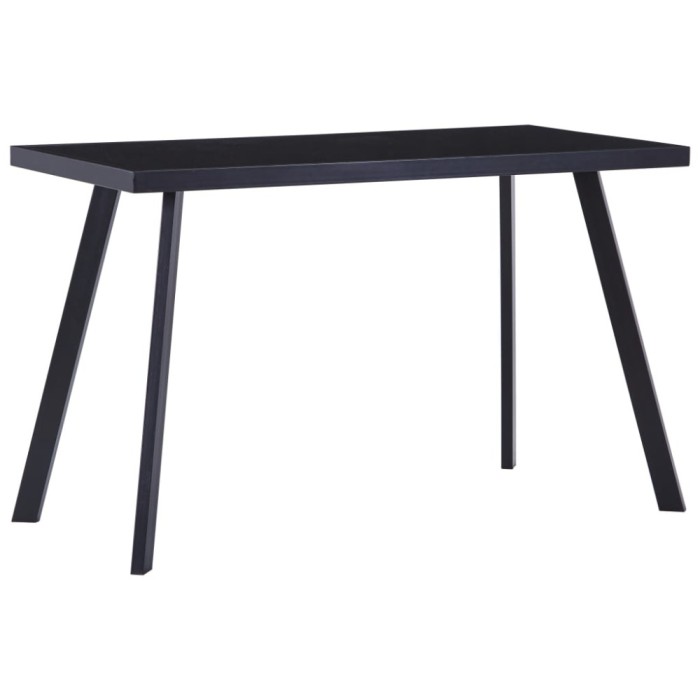 Masa de bucatarie, negru, 120 x 60 x 75 cm, sticla securizata