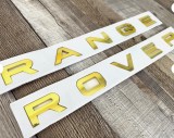 Logo Range Rover aurii lucioase adeziv inclus, Universal