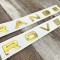 Logo Range Rover aurii lucioase adeziv inclus