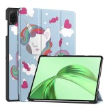 Husa tableta pentru honor pad x8a - microfibra, auto sleep/wake, protectie antisoc, unicorn