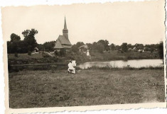 D1113 Pictor cu sevalet in Herastrau 1943 foto