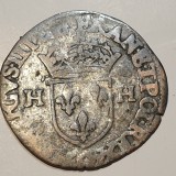 Franța 1 Dozain 1576 O/ Riom argint Henric lll