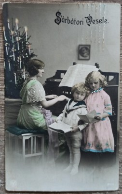 Sarbatori vesele// felicitare tip CP 1914 foto