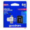 Card Microsd Goodram All In One 64gb Uhs-i ,clasa 10 ,adaptor Sd ,cititor Microsd Otg