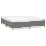Cumpara ieftin Cadru de pat cu arcuri, gri inchis, 180x200 cm, textil