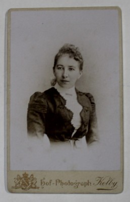 HOPFPHOTOGRAPH KOLBY , ZWICKAU , TANARA , PORTRET , FOTOGRAFIE C.D.V. , SFARSITUL SEC. XIX foto