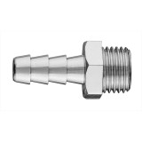 Conector pentru furtun 8 mm cu filet exterior 1/4 inch, alama nichelata