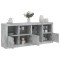 Servantă cu lumini LED, gri beton, 164x37x67 cm