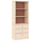 Cumpara ieftin Biblioteca cu sertare &bdquo;ALTA&rdquo;, 60x35x142 cm, lemn masiv de pin