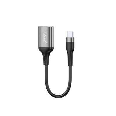Adaptor OTG USB-C - USB-A XO Design NB201, Negru foto