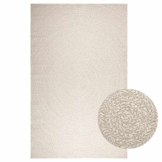 vidaXL Covor &bdquo;ZIZUR&rdquo; crem aspect iută pentru interior și exterior 4010381