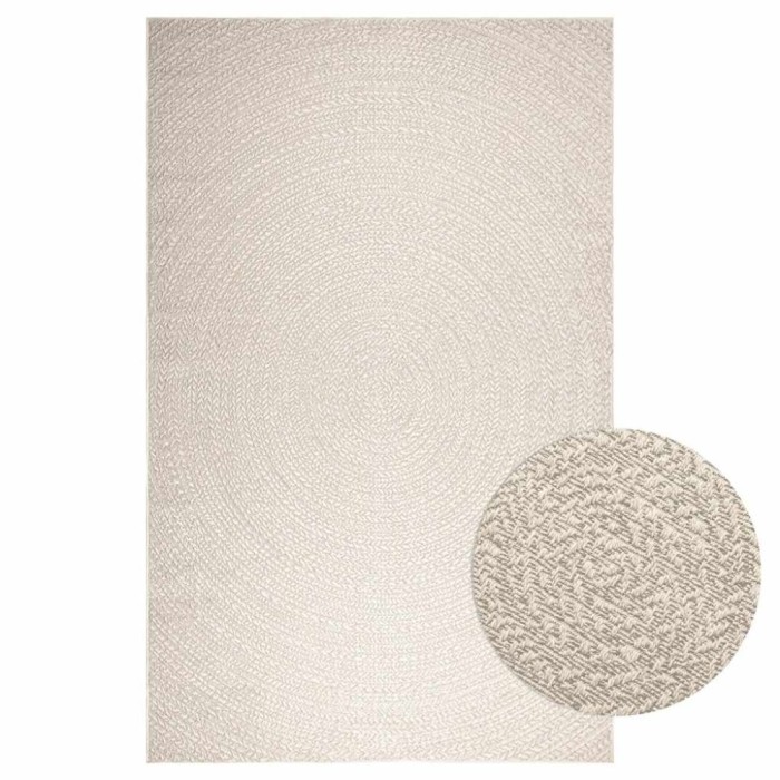 vidaXL Covor &bdquo;ZIZUR&rdquo; crem aspect iută pentru interior și exterior 4010381