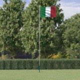 Steag Italia si stalp din aluminiu, 6,23 m GartenMobel Dekor, vidaXL