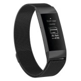 Cumpara ieftin Curea metalica magnetica Edman pentru Fitbit Charge 3 / 4, marimea S, Negru