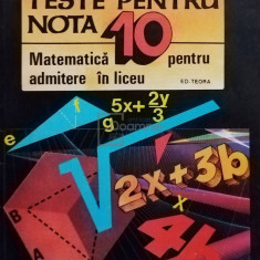 Ioan Dancila - Teste pentru nota 10 - matematica pentru admitere in liceu (editia 1992)
