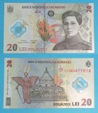 Bancnota Romania 20 Lei 2021 Ecaterina Teodoroiu UNC P#119Aa Polimer 136x77 mm