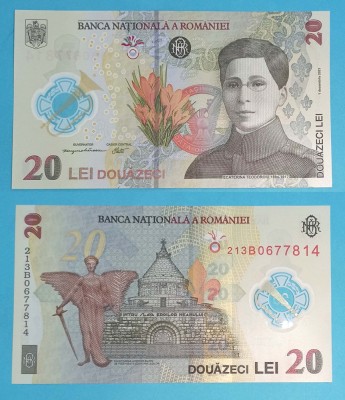 Romania (p#119Aa) 20 Lei 2021 &amp;#039;E. Teodoroiu&amp;#039; UNC foto