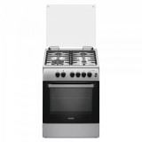 Aragaz Samus SM664XPGS, 4 Arzatoare, 1 Wok, Gaz, Cuptor Gaz, Aprindere electrica, Timer, Grill, Inox/Argintiu