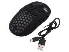 Mouse optic neagră USB A fără fir - 6 butoane: Mouse optic neagră fără fir